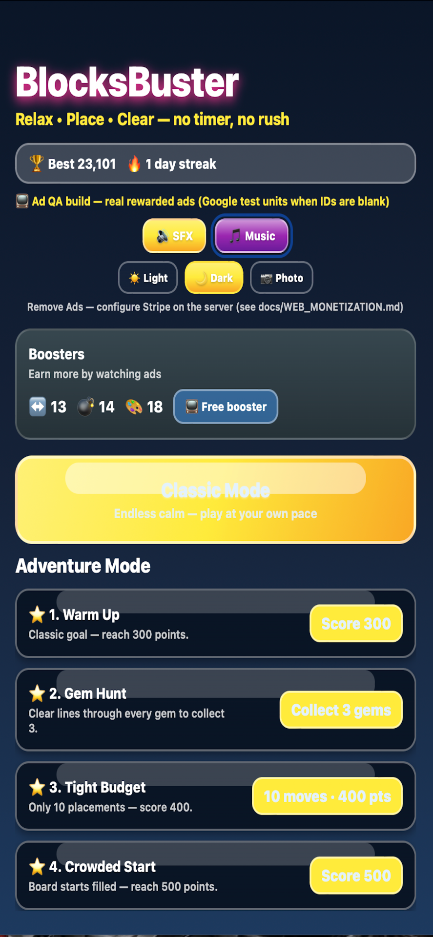 Blocks Buster hero banner
